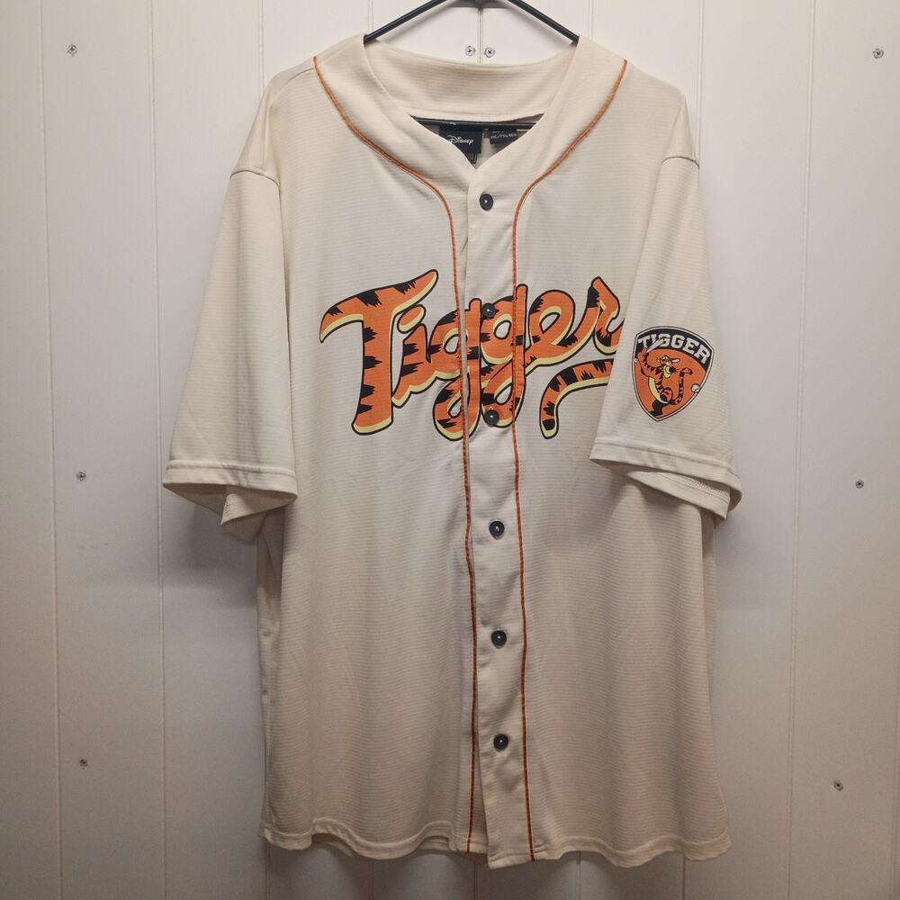 Disney Tigger Baseball Jersey Winnie the Pooh Orange Stripes Adult XXL Robin 26